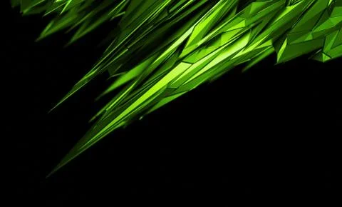 Abstract 3D Rendering of Polygonal Shape. Illustrazione stock