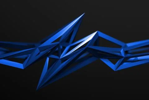 Abstract 3D Rendering of Polygonal Shape. Illustrazione stock