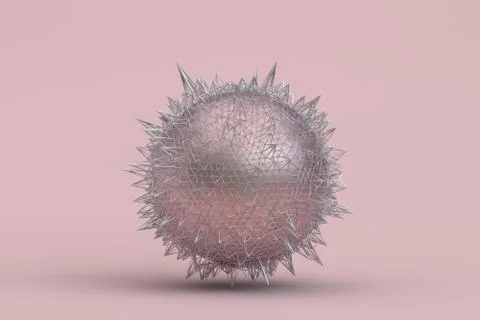 Abstract 3D Rendering of Polygonal Sphere Illustrazione stock