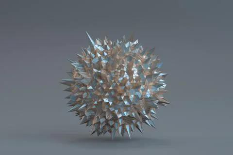 Abstract 3D Rendering of Polygonal Sphere Stock-Illustration