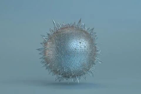Abstract 3D Rendering of Polygonal Sphere 스톡 일러스트
