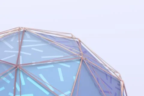 Abstract 3D Rendering of the Polygonal Surface Illustrazione stock