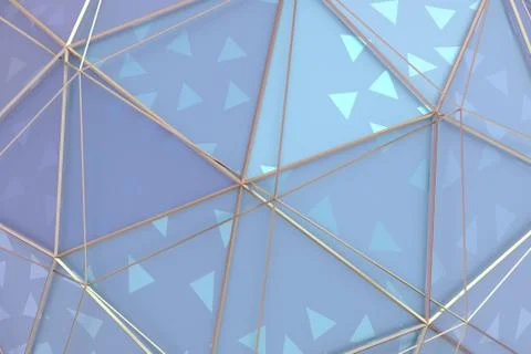 Abstract 3D Rendering of the Polygonal Surface Illustrazione stock