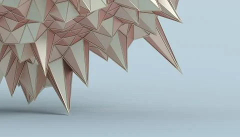 Abstract 3D Rendering of the Polygonal Surface Illustrazione stock