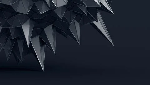 Abstract 3D Rendering of the Polygonal Surface Illustrazione stock