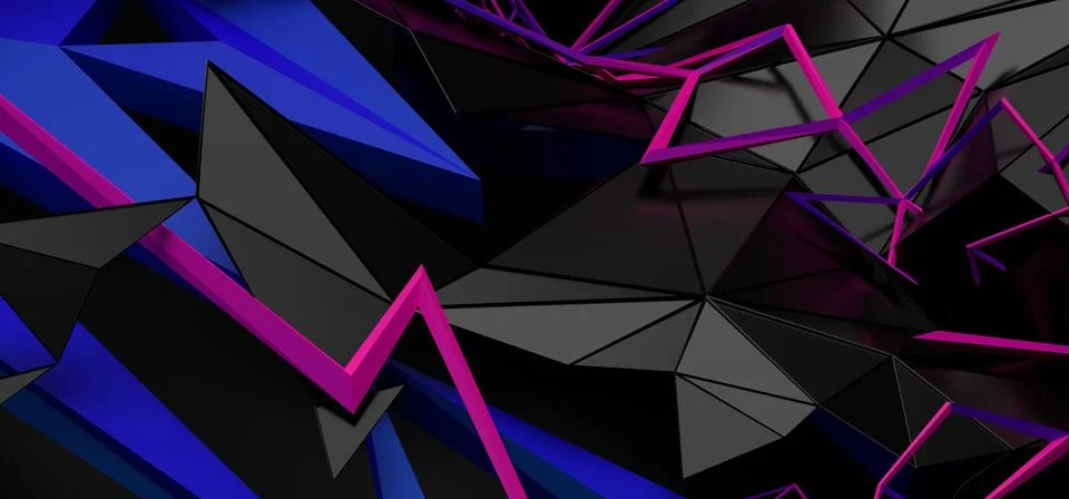 Abstract 3D Rendering of Random Shapes Stock-Illustration