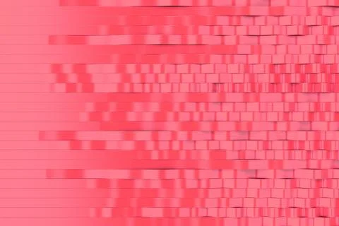 Abstract 3D rendering of red sine waves Stock Illustration