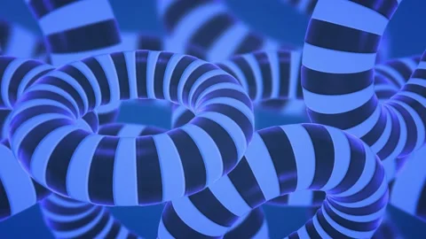 Abstract 3D Rendering of rotating circle shapes Video stock 229267900