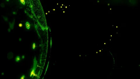 Abstract 3D rendering satellites starlink network, digital earth data globe - Stock Footage 122831968