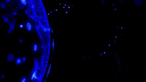 Abstract 3D rendering satellites starlink network, digital earth data globe - 動画素材 124314525