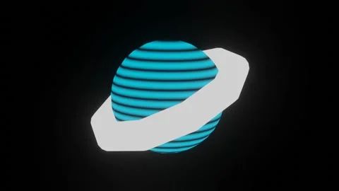 Abstract 3d rendering seamless loop of a glowing ring moving around. Stock Footage 137479087