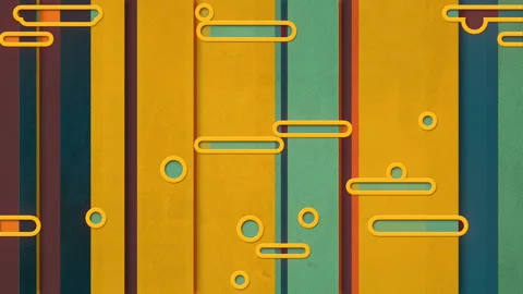 Abstract 3d rendering seamless loop animation on colorful background. 4K UHD Stock Footage 146839053