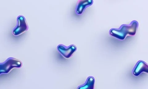 Abstract 3D Rendering of Simple Shapes Stock Illustration