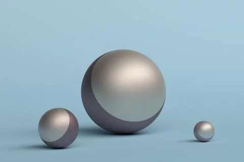 Abstract 3D Rendering of Spheres. Illustrazione stock