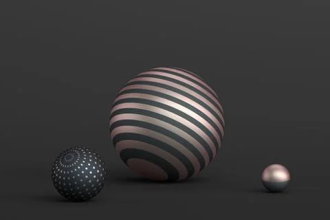 Abstract 3D Rendering of Spheres. Stock-Illustration