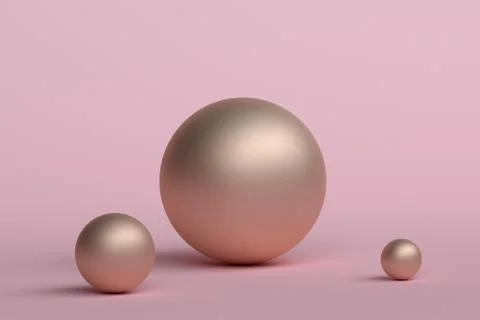 Abstract 3D Rendering of Spheres. Stock Illustration