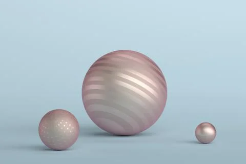 Abstract 3D Rendering of Spheres. Stock Illustration