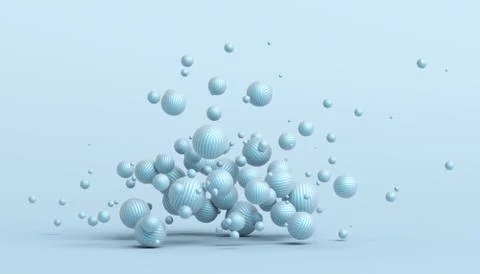 Abstract 3D Rendering of Spheres Illustrazione stock
