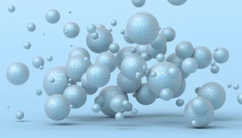 Abstract 3D Rendering of Spheres Illustrazione stock