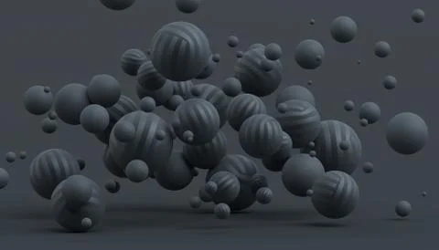 Abstract 3D Rendering of Spheres Stock Illustration
