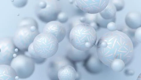 Abstract 3D Rendering of Spheres Illustrazione stock