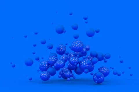 Abstract 3D Rendering of Spheres Illustrazione stock