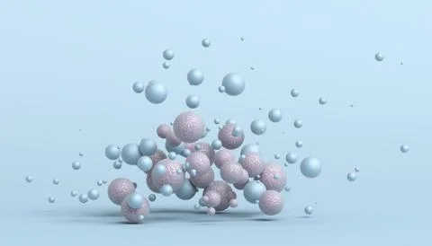 Abstract 3D Rendering of Spheres Illustrazione stock