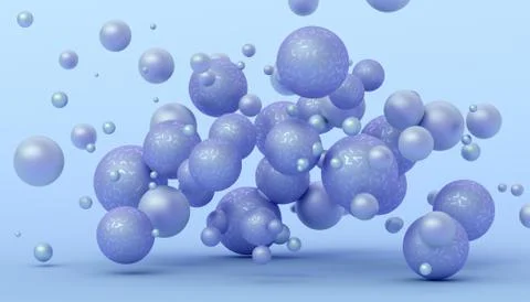 Abstract 3D Rendering of Spheres Illustrazione stock