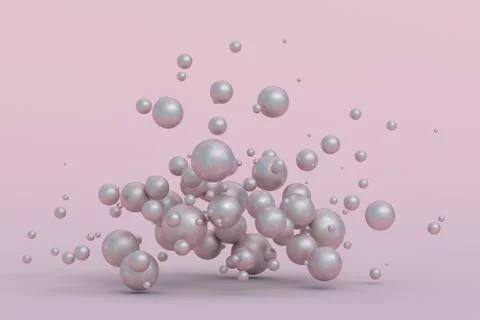 Abstract 3D Rendering of Spheres Stock Illustration