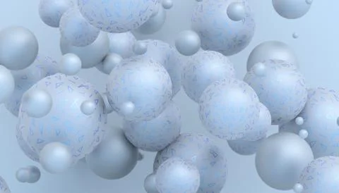 Abstract 3D Rendering of Spheres Stock-Illustration