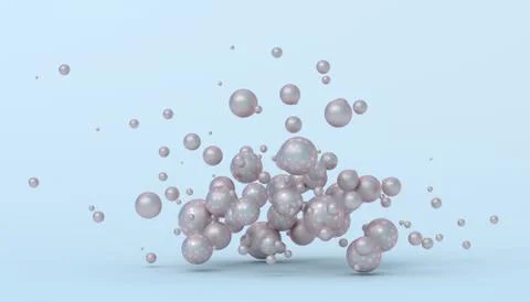 Abstract 3D Rendering of Spheres Stock-Illustration