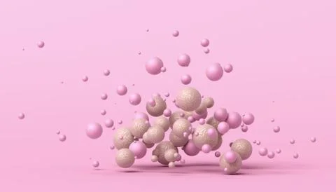 Abstract 3D Rendering of Spheres Illustrazione stock