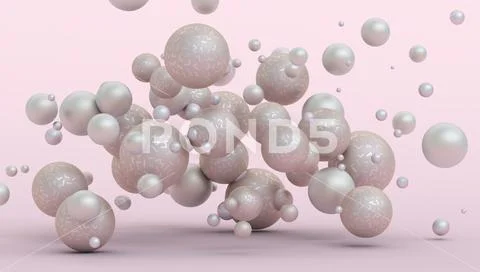 Abstract 3D Rendering of Spheres Иллюстрация
