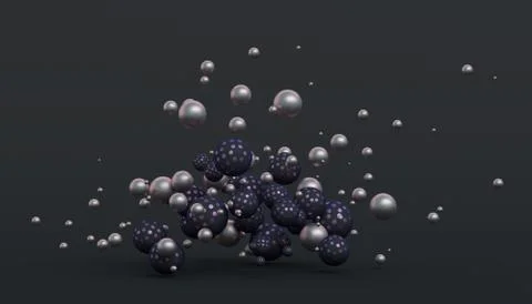 Abstract 3D Rendering of Spheres Illustrazione stock
