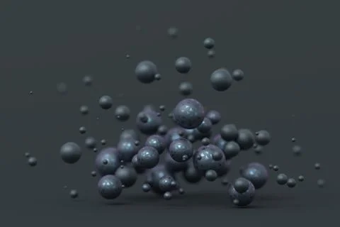 Abstract 3D Rendering of Spheres Illustrazione stock