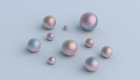 Abstract 3D Rendering of Spheres Stock-Illustration