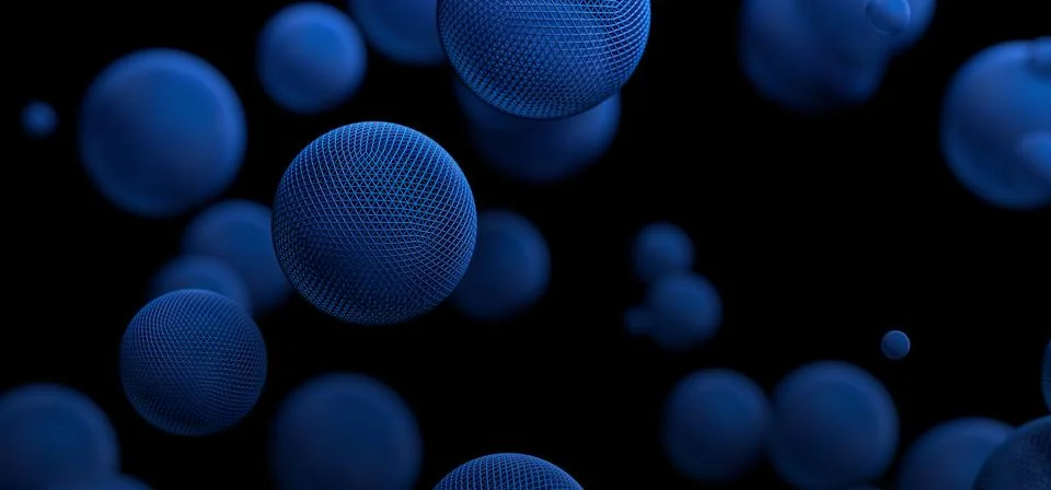 Abstract 3D Rendering of Spheres Stock Illustration