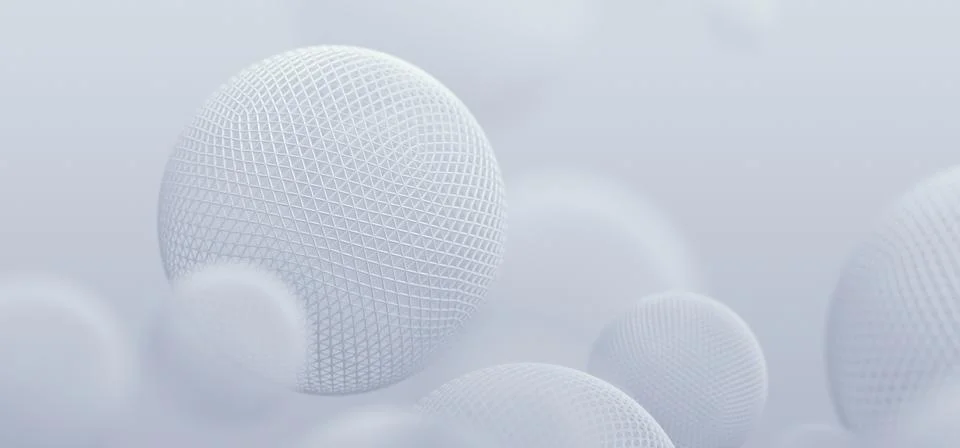 Abstract 3D Rendering of Spheres Illustrazione stock