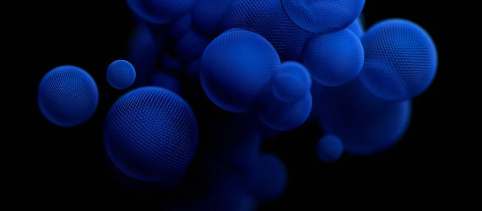 Abstract 3D Rendering of Spheres Stock-Illustration