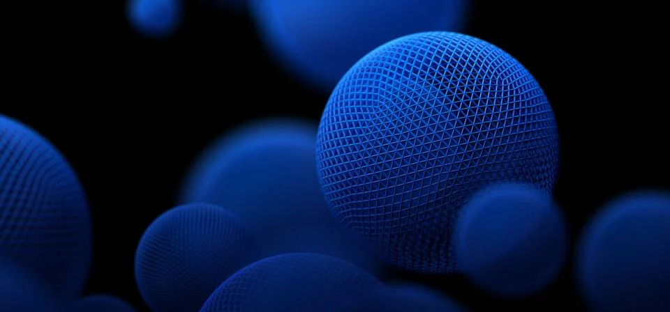 Abstract 3D Rendering of Spheres Illustrazione stock