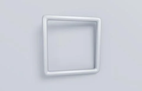 Abstract 3D Rendering of Square Shape Stock Illustration