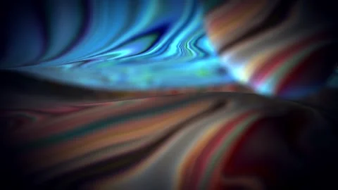 Abstract 3d rendering of swirling liquid colors and a patterned geometric o.. Stock Footage 316250634