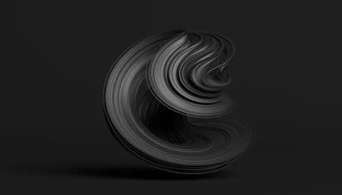 Abstract 3D Rendering of a Twisted Shape Illustrazione stock