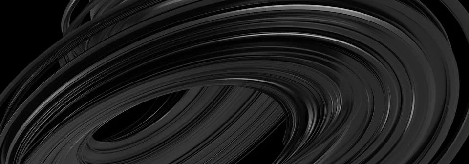 Abstract 3D Rendering of a Twisted Shape Stock Illustration