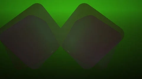 Abstract 3D rendering of two dark geometric cubes floating in murky green f.. Stock Footage 346316832