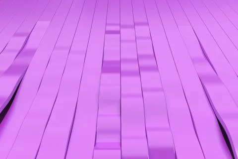 Abstract 3D rendering of violet sine waves Stock Illustration
