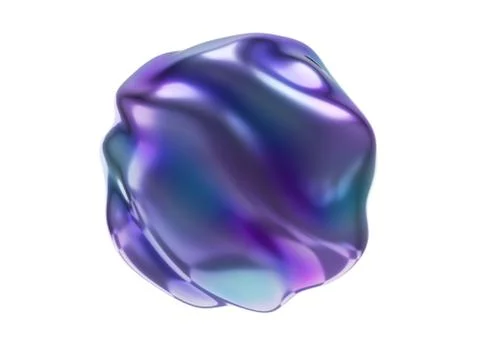 Abstract 3D Rendering of a Wavy Shape Illustrazione stock