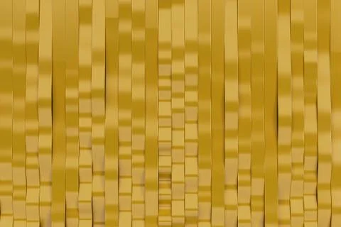 Abstract 3D rendering of yellow sine waves Stock Illustration