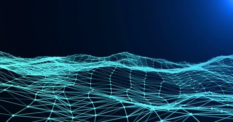 Abstract 3d rendering,technology plexus blue dynamic digital surface movement Video stock 85095793