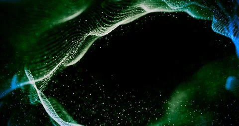 Abstract 3d rendering,technology plexus green dynamic digital surface movement Stock-Footage 122250797